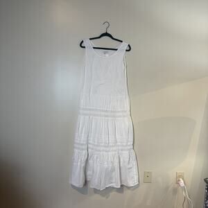 VTG Size (6) Maxi Dress Crochet & Ribbon Details Boho Beach Resort Whimsical